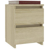 Bedside Cabinets 2 pcs Sonoma Oak 30x30x40 cm Engineered Wood 800520