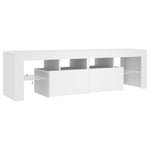 TV Cabinet with LED Lights White 140x36.5x40 cm 804364
