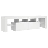 TV Cabinet with LED Lights White 140x36.5x40 cm 804364