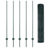 Fence with Posts Green 1.4 x 10 m Steel 3335993