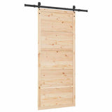 Sliding Door Natural 80 x 208 cm Solid Pine Wood 3381145