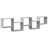Wall Cube Shelf 5 Compartments Concrete Grey Engineered Wood 859998
