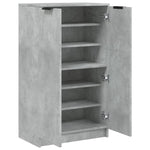 Shoe Cabinet Concrete Grey 59x35x100.5 cm Engineered Wood 811443