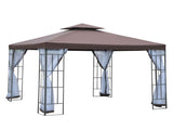 3 x 3 Patio Gazebo Canopy Garden Pavilion Tent Shelter with 2 Tier Roof and Mosquito Netting, T3398P310364