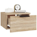 ZNTS Wall-mounted Bedside Cabinets 2 pcs Sonoma Oak 34x30x20 cm 811383