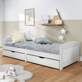 Day Bed with 2 Drawers without Mattress "IRUN" White 90x200 cm 3185208