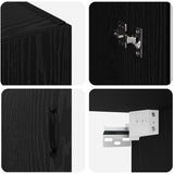 Storage Cabinet Wall-mounted Black Oak 69.5 x 34 x 90 cm 879467