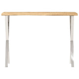 Console Table with Live Edge 105x33x76 cm Solid Wood Mango 372764