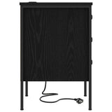 Bedside Cabinet Black Oak 42 x 41 x 61 cm Engineered Wood 859480
