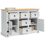 Storage Chests Corona White 112 x 40 x 75 cm Solid Pine Wood 42021198