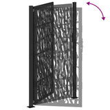 Garden Gate Black 100x175 cm Steel Trace Design 4100982