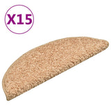 Stair Mats 15 pcs 56x17x3 cm Gold Half Round 322378