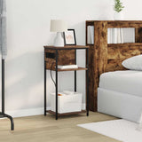 Bedside Cabinet Smoked Oak 41 x 28 x 76 cm Engineered Wood 859577