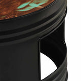 Bar Tables Drum Shape 3 pcs Solid Wood Reclaimed 358936
