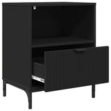 Bedside Cabinet Black 49 x 36 x 61 cm Engineered wood 883476