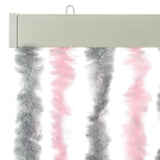 Fly Curtain Silver Grey and Pink 100x230 cm Chenille 377366
