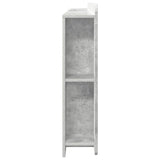 Headboard Cabinet with Storage Concrete Grey Engineered Wood 8001303