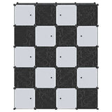 Storage Cube Organiser with 20 Cubes and Hanging Rods PP 4019586