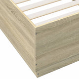 Bed Frame with LED without Mattress Sonoma Oak 90x200 cm 3209634