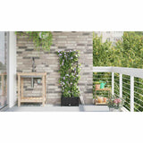 Garden Planter Black 40 x 40 x 126 cm Plastic 42002848
