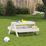 Picnic Table for Kids White 88x97x52 cm Solid Wood Pine 832597
