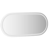 LED Bathroom Mirror Transparent 100 x 45 cm Tempered Glass 42045855