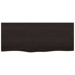 Bathroom Countertop Dark Brown 100x40x cm Treated Solid Wood 3156226