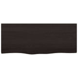 Bathroom Countertop Dark Brown 100x40x cm Treated Solid Wood 3156226