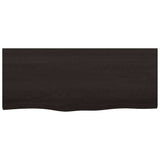 Bathroom Countertop Dark Brown 100x40x cm Treated Solid Wood 3156226