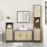 ZNTS 2 Piece Bathroom Furniture Set Sonoma Oak Engineered Wood 3300891