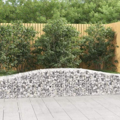 Arched Gabion Baskets 10 pcs 400x50x40/60 cm Galvanised Iron 3145925