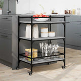 Kitchen Trolley Grey Sonoma 65x40x86.5 cm Engineered Wood 842399