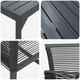 Garden Dining Set 9 pcs Black Poly Rattan 3378829