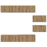 TV Cabinet Set Wall-mounted 6 pcs Artisan Oak Engineered Wood 3393161
