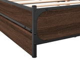 Bed Frame with Drawers without Mattress Brown Oak 150x200 cm King Size 3279931