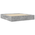 ZNTS Bed Frame without Mattress Concrete Grey 180x200cm Engineered Wood 3295453