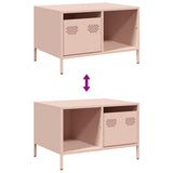 Coffee Table Pink 68.5x50x43.5 cm Cold-rolled Steel 851281