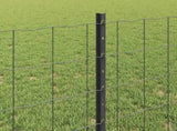 Welded Wire Fence 10 x 0.8 m PVC-Coated Steel Grey Mesh 3336080