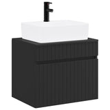 Bathroom Furniture Set Black Engineered Wood 3404291