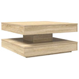 Coffee Table 360-Degree Rotatable Sonoma Oak 70x70x34.5 cm 858481