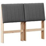 Upholstered Headboard Dark Grey 120 cm Solid Pine Wood 879405