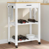 Kitchen Trolley MONZA 60x40x88.5 cm Solid Wood Pine 376093