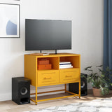 TV Cabinet Mustard Yellow 68x39x60.5 cm Steel 846551