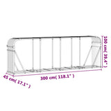 Log Holder Green 300x45x100 cm Galvanised Steel 364546
