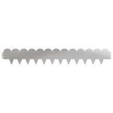 Lawn Edging 30 pcs 103 x 15 cm Steel Silver 8008662