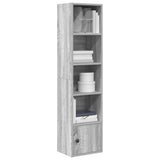 Bookcase Grey Sonoma 31x24x127 cm Engineered Wood 860351