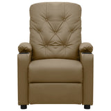 Recliner Chair Cappuccino Faux Leather 339124