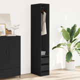 Wardrobe Black 30x50x200 cm Engineered Wood 3307739