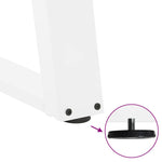 ZNTS Coffee Table Legs U-Shaped 2 pcs White 40x cm Steel 4012741