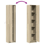 Highboard with LED Sonoma Oak 41.5x32.5x200 cm Engineered Wood 3307900
